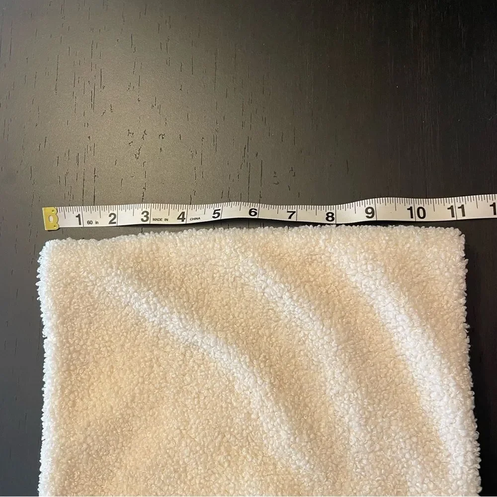 Ivory White Textured Neck Scarf